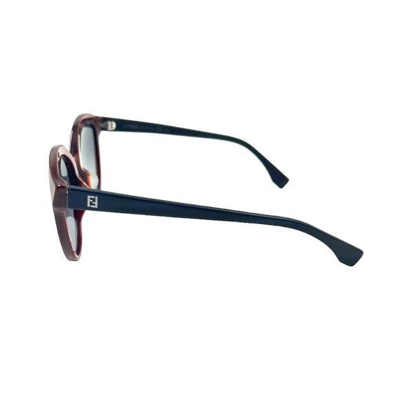 Fendi Oversized Round Cat Eye FF0045 Two Tone Casual Designer Sunglasses - Picture 6 of 13